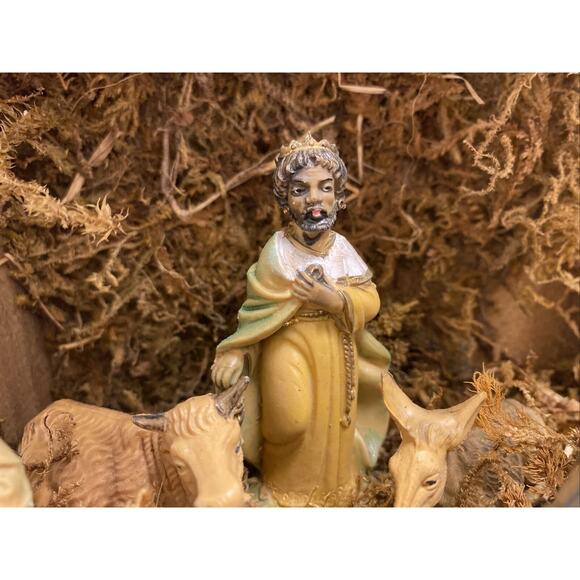 Nativity Scene Set 9 Piece Figurine Made in Italy Handmade Christmas Vintage - Picture 14 of 15